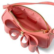 Coral Willow Bow Baguette Shoulder Bag
