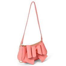 Coral Willow Bow Baguette Shoulder Bag