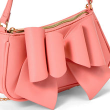Coral Willow Bow Baguette Shoulder Bag