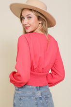 Coral Pink Night Out Ruched Top
