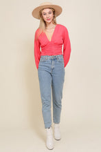 Coral Pink Night Out Ruched Top