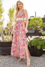 Pink Combo Combo Tie Back Floral Dress