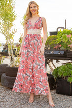 Pink Combo Combo Tie Back Floral Dress