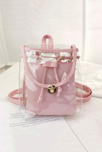 Pink Solid Color Edge Clear Mini Backpack