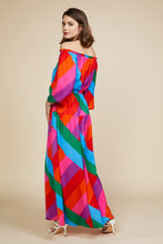 Rainbow Off Shoulder Maxi Dress
