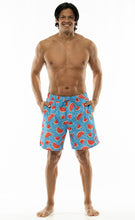 Blue Swimming Trunk Board Shorts Elastic