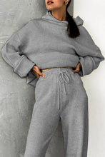 Charcoal Loungewear Knitted Hoodie And Pants 2pc Set