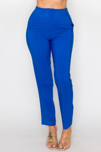 Royal Blue Solid High Waist Dress Pants Aquarius Brand Royal Blue Solid High Waist Dress Pants Aquarius Brand