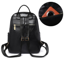 Black Kelli Vegan Leather Convertible Backpack