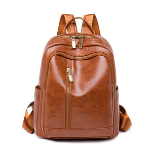 Cognac Kelli Vegan Leather Convertible Backpack