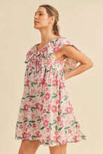 Cream Flutter Sleeve Babydoll Dress