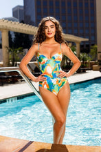 Green Tie Dye Hard Cup One Piece Swimsuit