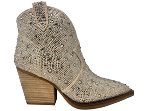 Taupe Austin Women's Western Inspired Bling Bootie