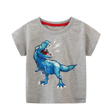 Grey Boy's Dinosaur Pattern shirt