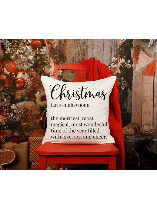 White Christmas Definition Pillow Cover