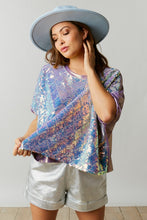 Lavender Geometric Sequins Crop Top