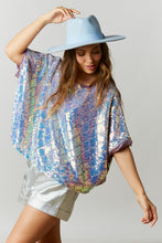 Lavender Geometric Sequins Crop Top