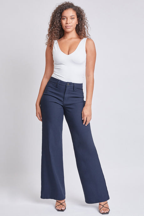 Navy Junior Hyperstretch High Rise Wide Leg