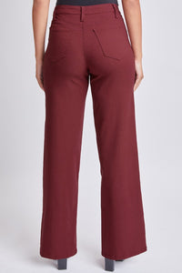 Dark Wine Junior Hyperstretch High Rise Wide Leg