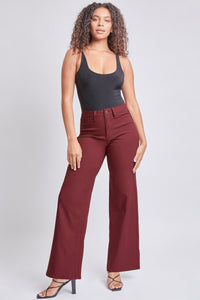 Dark Wine Junior Hyperstretch High Rise Wide Leg