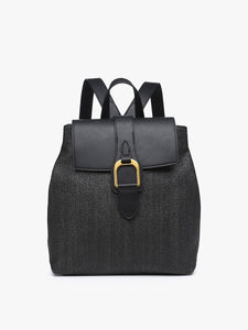 Black Avani Woven Backpack