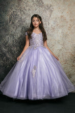 Lilac Girls's Off Shoulder Embroider Dress