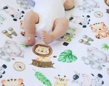 Standard Size Fitted Crib Sheet - Safari