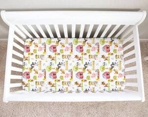 Standard Size Fitted Crib Sheet - Farm Animals