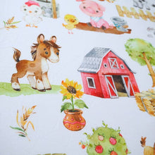 Standard Size Fitted Crib Sheet - Farm Animals