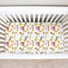 Standard Size Fitted Crib Sheet - Farm Animals