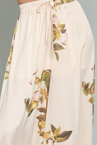 Sand/Multi Elastic Waisted Long Pants
