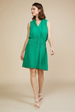 Kelly Green Pleated Smocking Detail Dress
