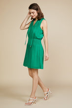 Kelly Green Pleated Smocking Detail Dress