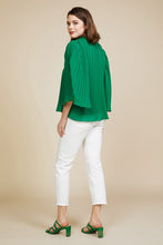 Kelly Green Pleated Smocked Detail Top