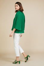 Kelly Green Pleated Smocked Detail Top