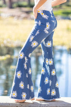 Blue Boho Daisy Flare Denim