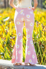 Pink Boho Daisy Flare Denim