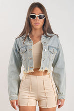 Blue Denim Howdy Boots Crop Jacket