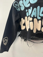 Black See Good In All Things Crop Denim Jacket