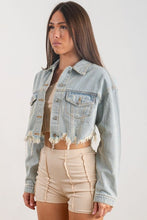 Blue See Good In All Things Crop Denim Jacket