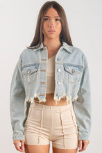 Blue See Good In All Things Crop Denim Jacket