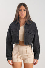 Black See Good In All Things Crop Denim Jacket