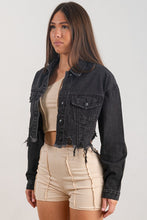 Black See Good In All Things Crop Denim Jacket