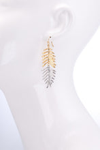 Gold/Silver Metal Leaf Dangle Earrings