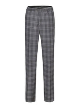 Grey Men's Slim-Fit 3PC Check Plaid Suit - Short