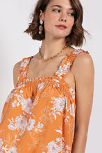 Dusty Orange Floral Print Maxi Dress