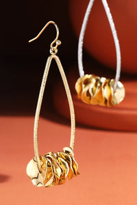 Gold Teardrop Wire Earrings