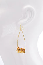 Gold Teardrop Wire Earrings