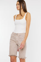 Taupe High Rise Bermuda Shorts