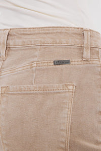 Taupe High Rise Bermuda Shorts